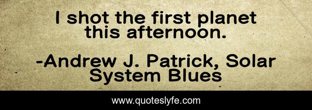 I shot the first planet this afternoon.