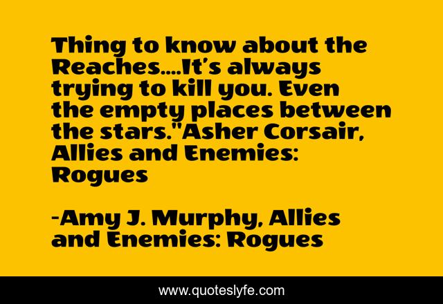 Thing to know about the Reaches....It’s always trying to kill you. Even the empty places between the stars.