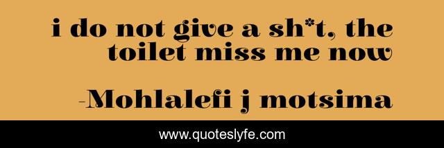 i do not give a sh*t, the toilet miss me now