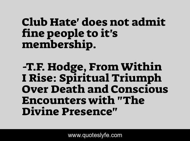 Club Hate' does not admit fine people to it's membership.