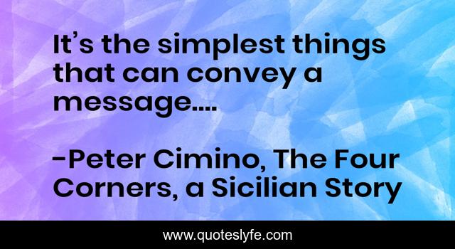 It’s the simplest things that can convey a message….