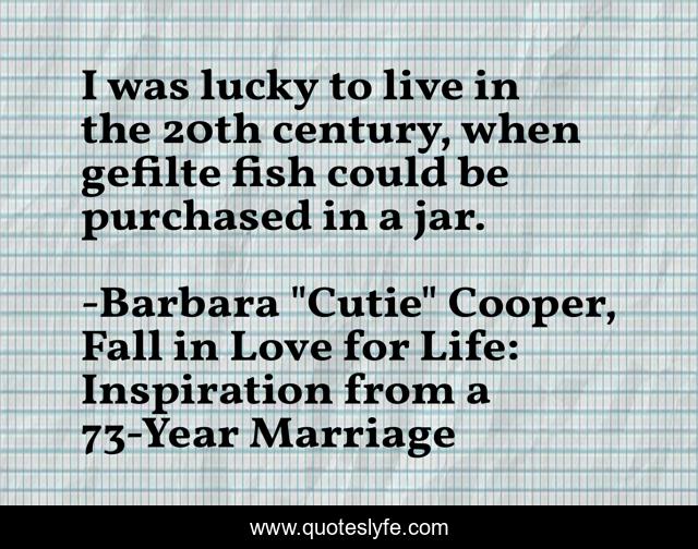 I was lucky to live in the 20th century, when gefilte fish could be purchased in a jar.