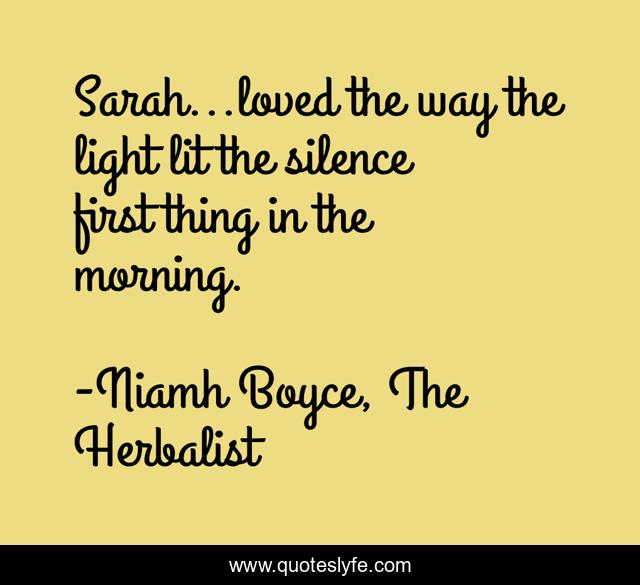 Sarah...loved the way the light lit the silence first thing in the morning.