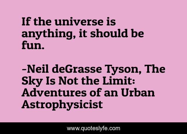 If the universe is anything, it should be fun.