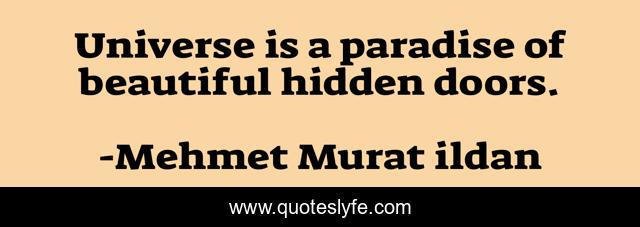 Universe is a paradise of beautiful hidden doors.