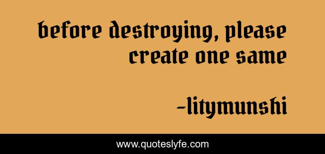 before destroying, please create one same