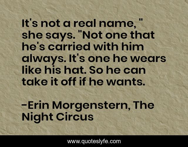 It's not a real name, 