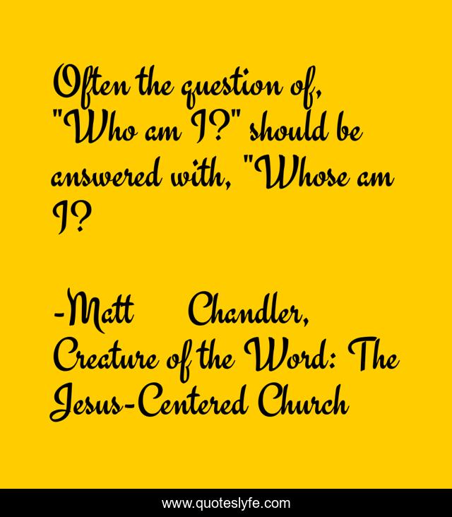 Often the question of, 