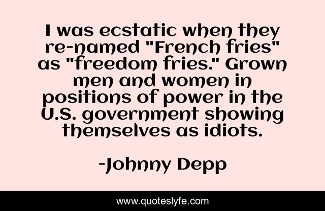 I was ecstatic when they re-named 