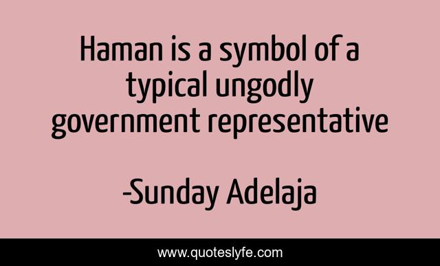 Haman is a symbol of a typical ungodly government representative