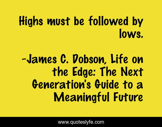 Highs must be followed by lows.