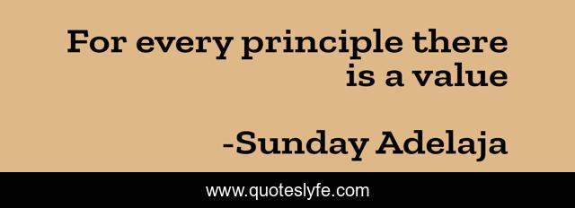 For every principle there is a value