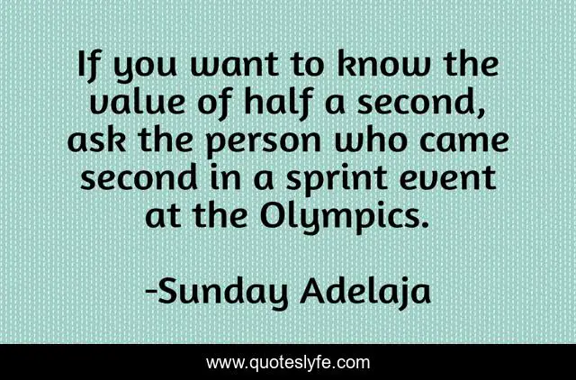 If you want to know the value of half a second, ask the person who came second in a sprint event at the Olympics.