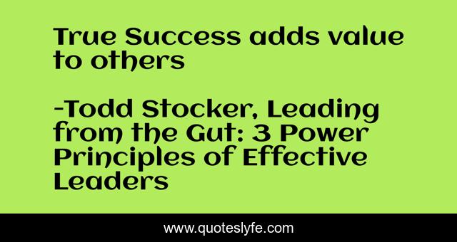 True Success adds value to others