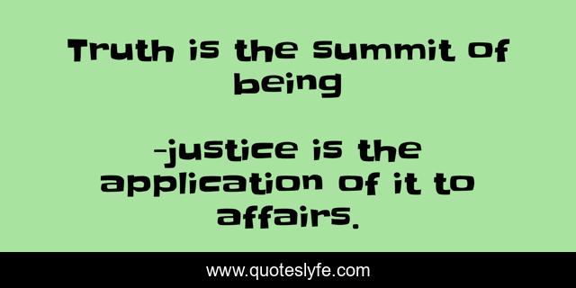 Truth is the summit of being