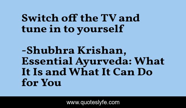 Switch off the TV and tune in to yourself