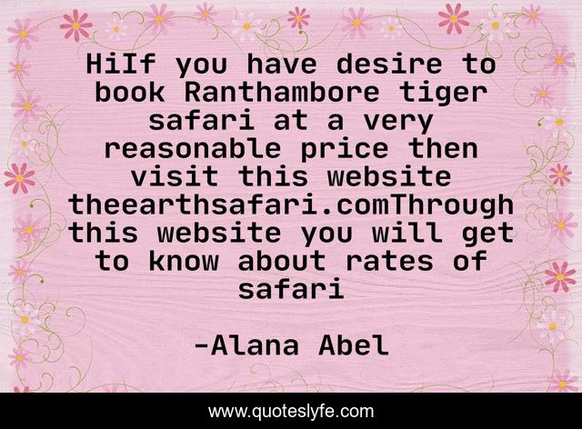 HiIf you have desire to book Ranthambore tiger safari at a very reasonable price then visit this website theearthsafari.comThrough this website you will get to know about rates of safari