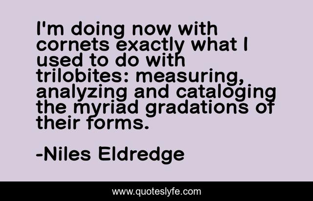 I'm doing now with cornets exactly what I used to do with trilobites: measuring, analyzing and cataloging the myriad gradations of their forms.