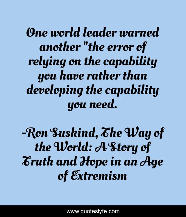 One world leader warned another 