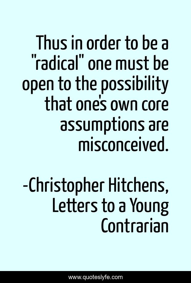 Thus in order to be a 