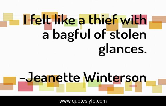I felt like a thief with a bagful of stolen glances.