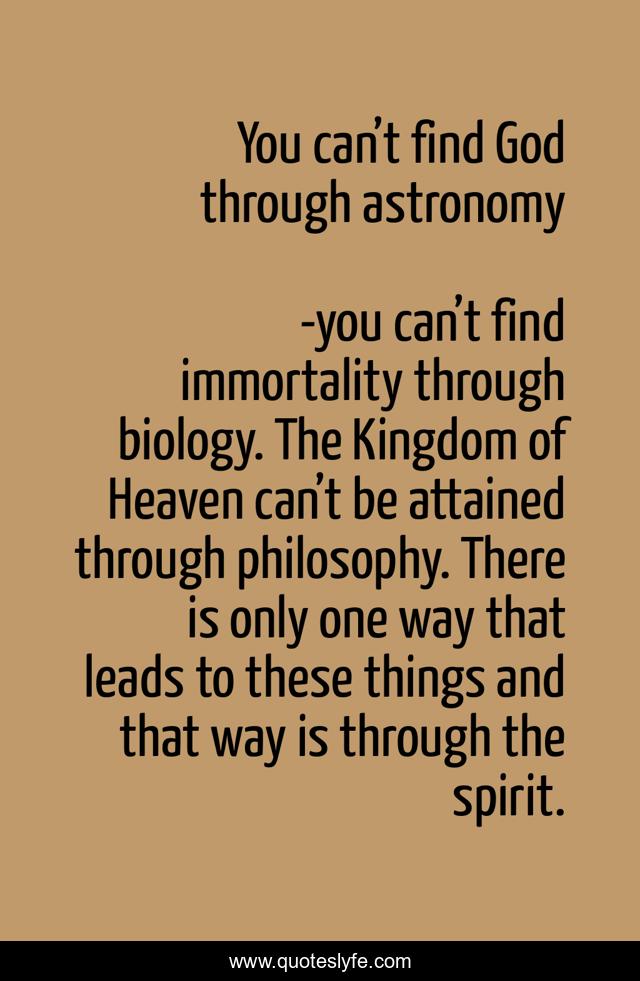 You can’t find God through astronomy