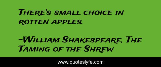 There's small choice in rotten apples.