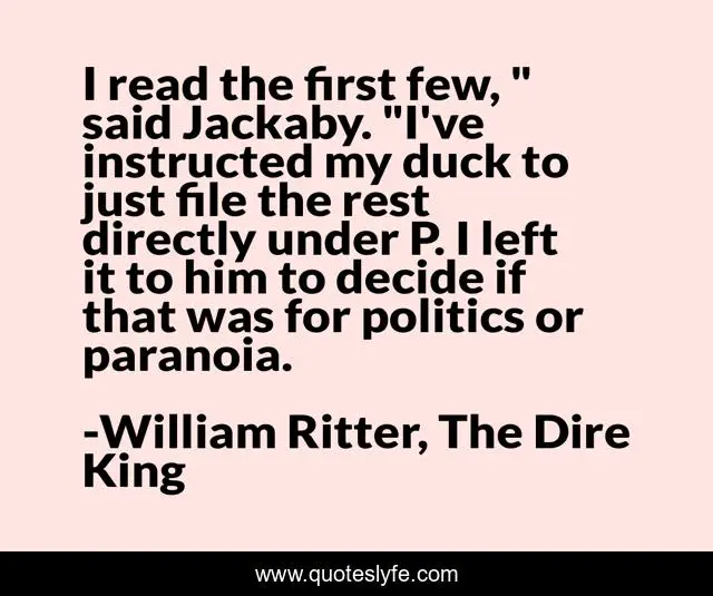 I read the first few, 