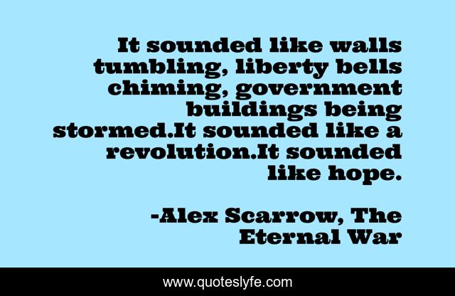 It sounded like walls tumbling, liberty bells chiming, government buildings being stormed.It sounded like a revolution.It sounded like hope.