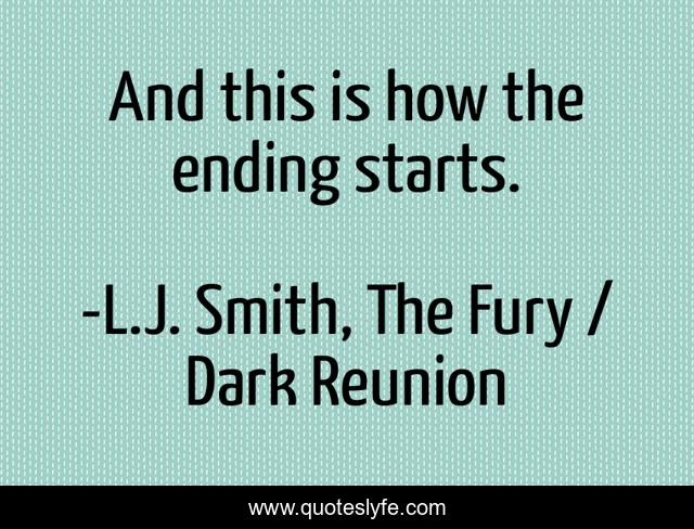 And this is how the ending starts.