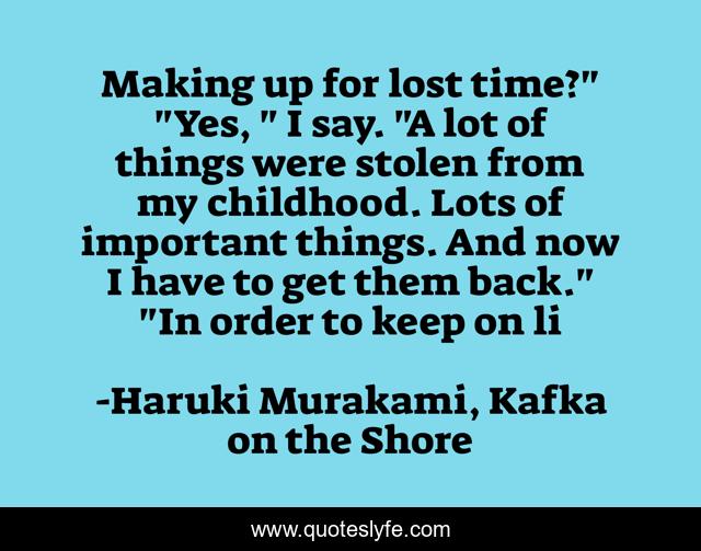 Making up for lost time?