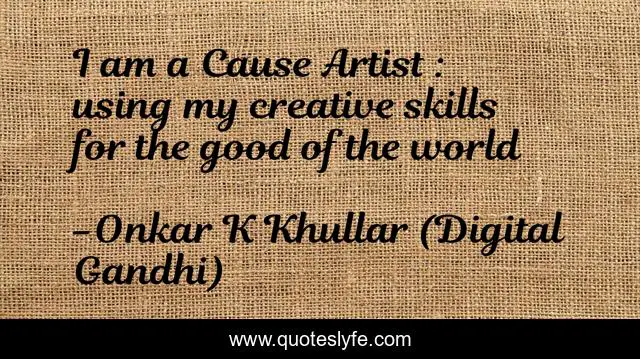 I am a Cause Artist : using my creative skills for the good of the world