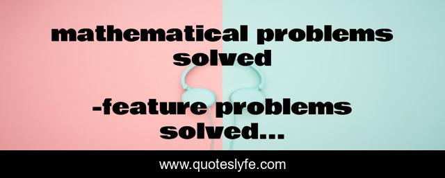 mathematical problems solved