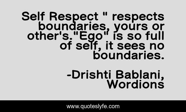 Self Respect 