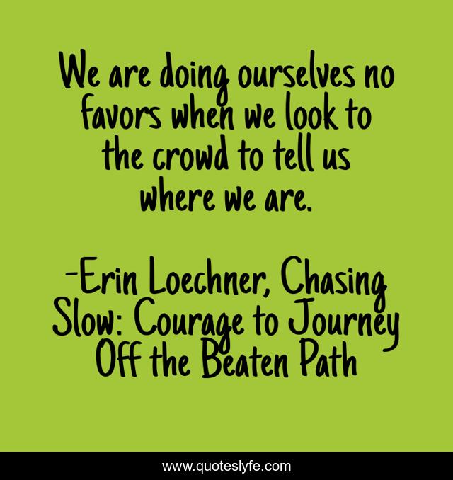 We are doing ourselves no favors when we look to the crowd to tell us where we are.
