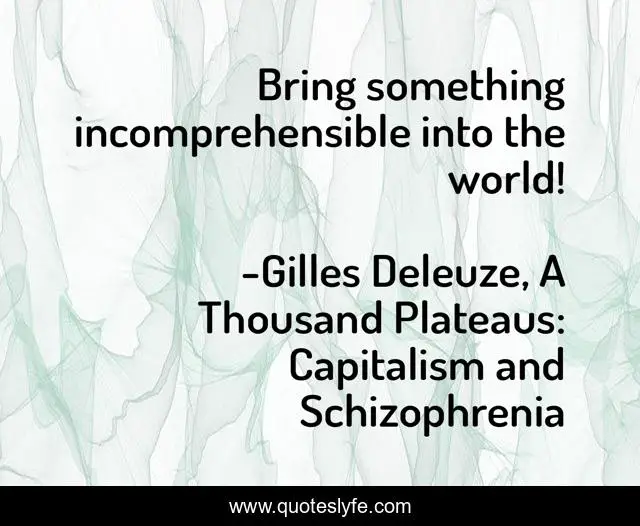 Bring something incomprehensible into the world!