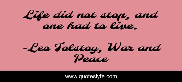 Life did not stop, and one had to live.