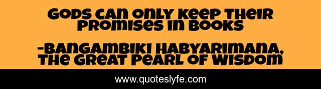 Gods can only keep their promises in books