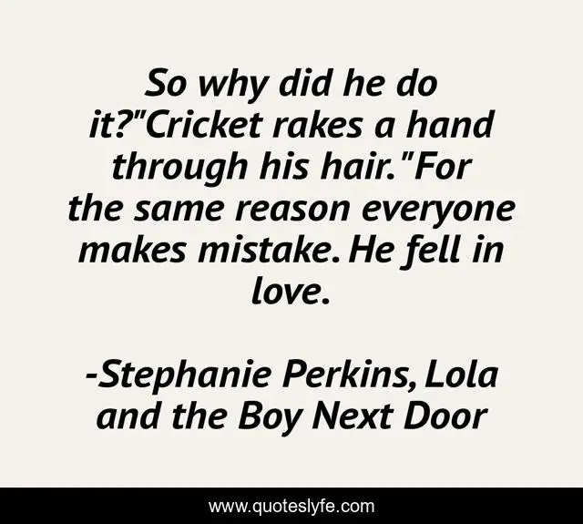 So why did he do it?