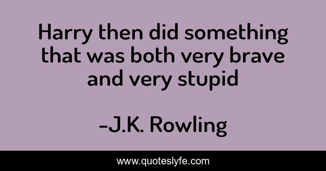Harry then did something that was both very brave and very stupid