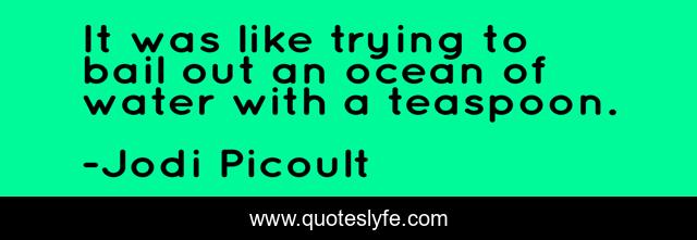 It was like trying to bail out an ocean of water with a teaspoon.