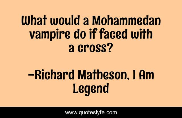 What would a Mohammedan vampire do if faced with a cross?