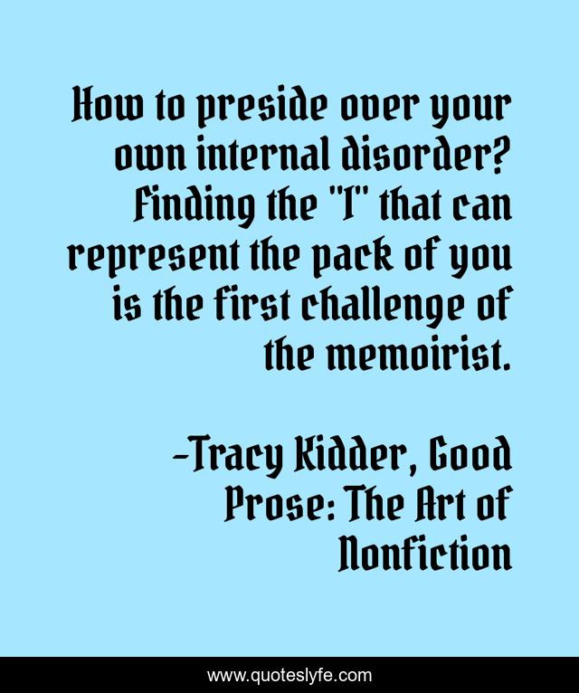 How to preside over your own internal disorder? Finding the 