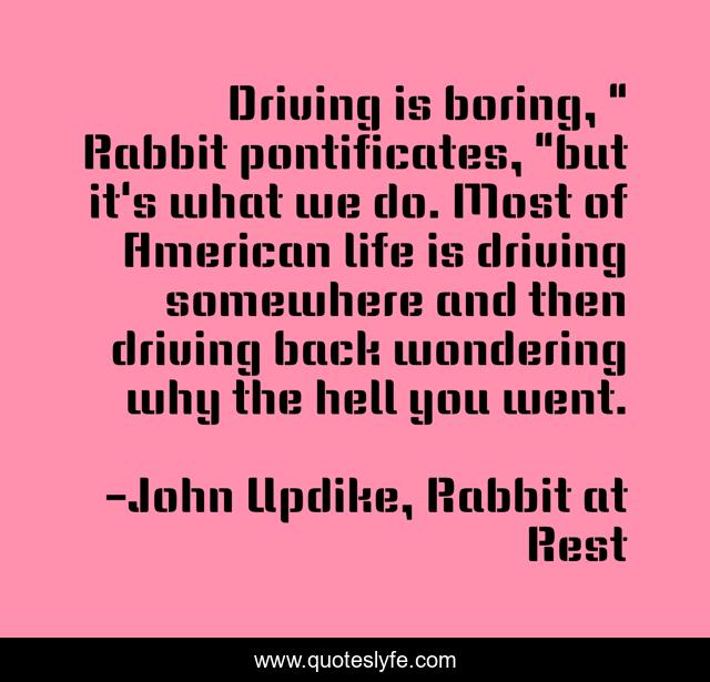 Driving is boring, 