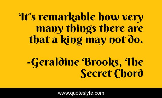 It's remarkable how very many things there are that a king may not do.