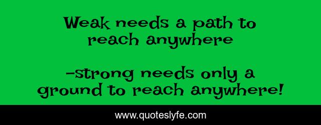 Weak needs a path to reach anywhere