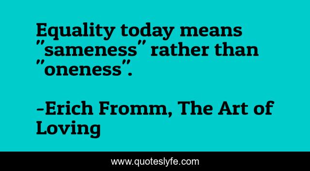 Equality today means 