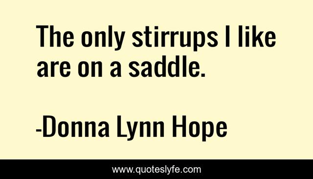 The only stirrups I like are on a saddle.