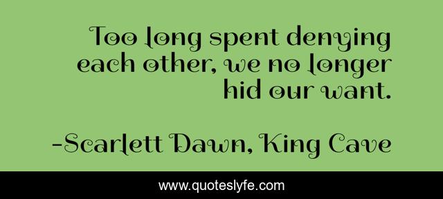 Too long spent denying each other, we no longer hid our want.