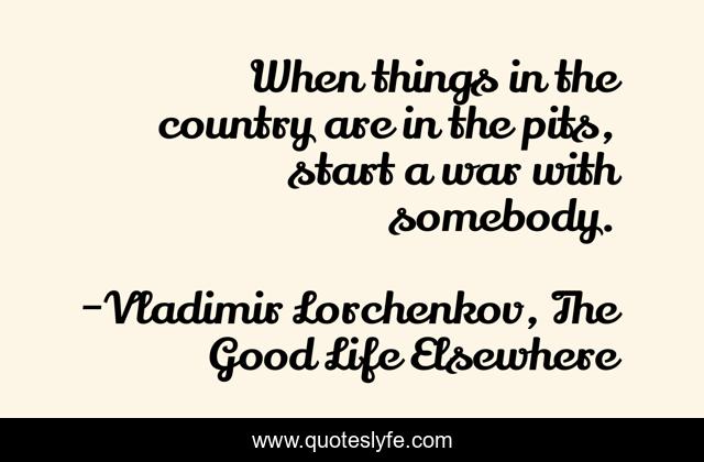 When things in the country are in the pits, start a war with somebody.